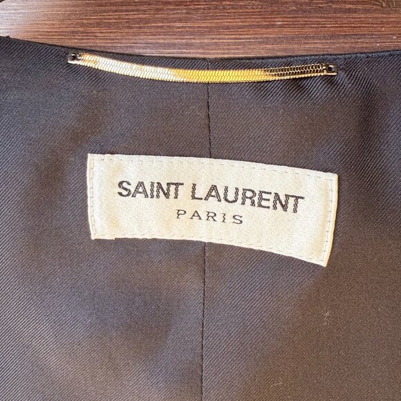 Saint Laurent black double-breasted wool waistcoat - Sz 40 - New with Tags - Picture 4 of 6